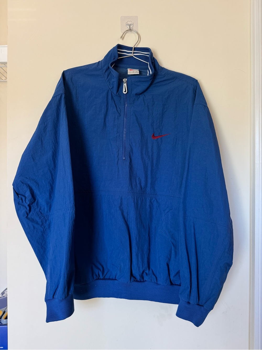 Vintage Nike Blue Quarter-Zip Windbreaker Jacket
